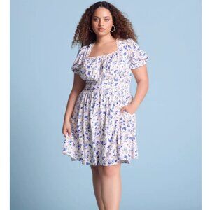 Box Lunch Disney Snow White & Seven Dwarfs Floral Allover Print Dress Plus 3X